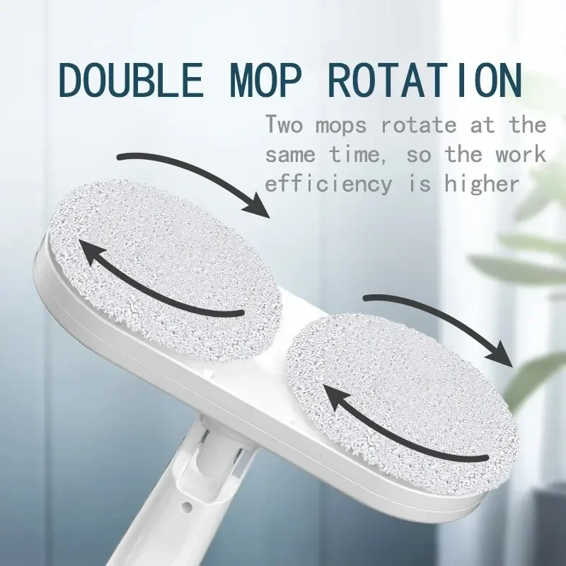 FirmHome StoreWireless Electric Spin Mop Cleaner Automatic 2 In 1 Wet & Dry Home Cleaner Car Glass Ceiling Door Windows Floor Sc