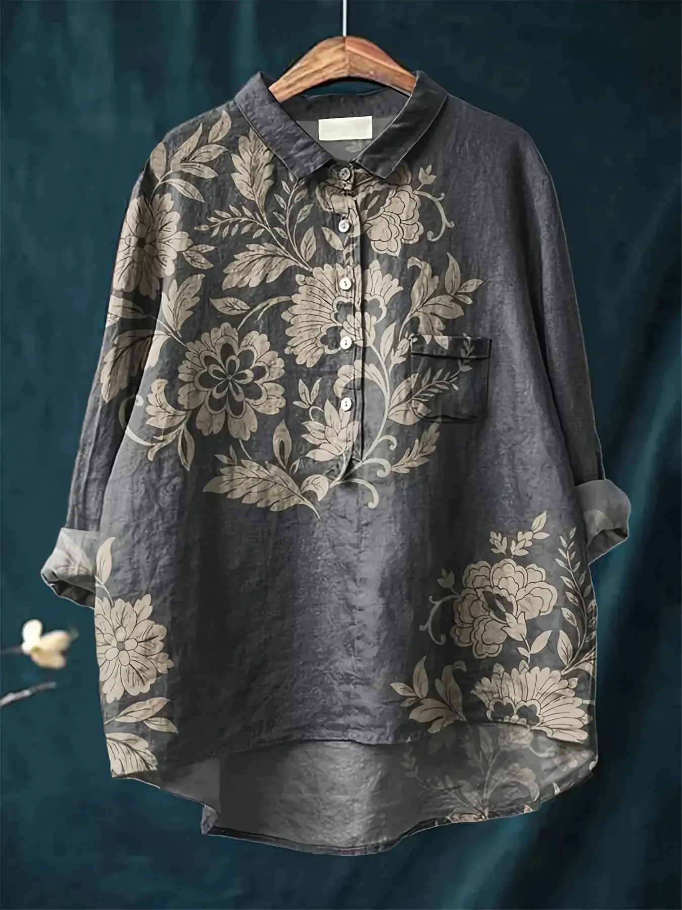 2026 women's new printed collar shirt - Sunflower top welcome deals