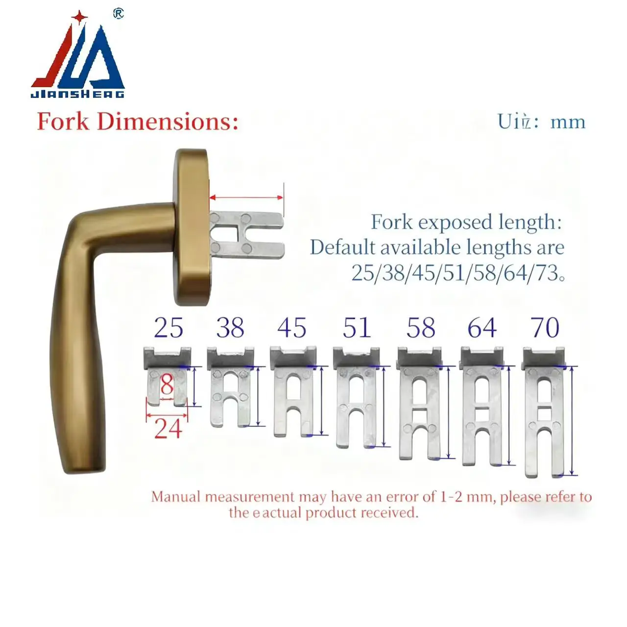 

Antique Gold Square Steel Handle for Door Window Hardware, Aluminum Alloy with Oxidation Electroplate Finish, Lacquered Surface
