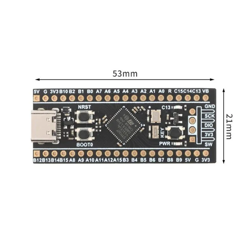STM32F411CEU6 STM32F4 Core Small System Learning Development Board PCB Module Type-C USART IIC SPI USBFS 3.3-5V