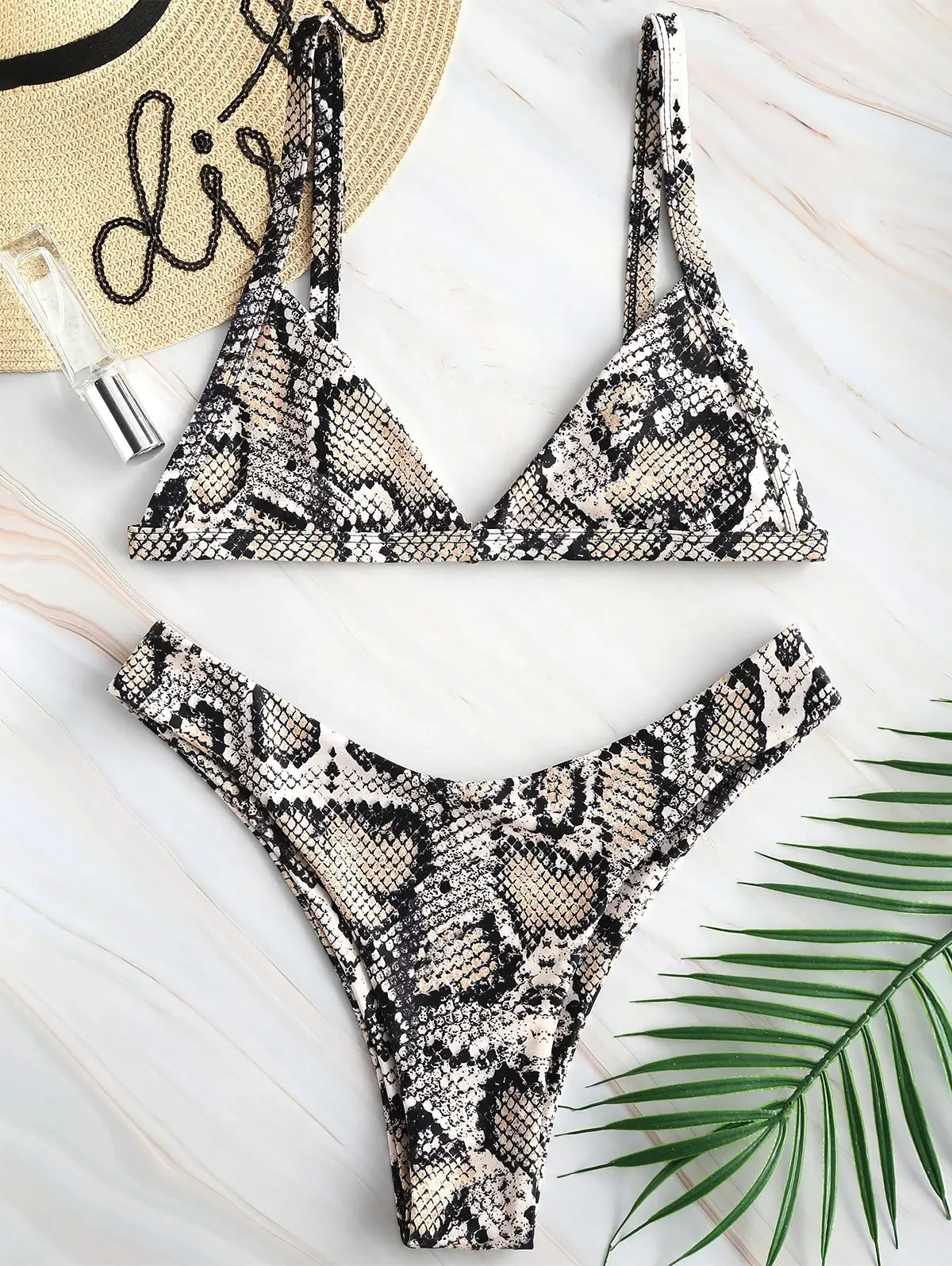 

ZAFUL High Leg Animal Leopard Print Bikini Swimwear