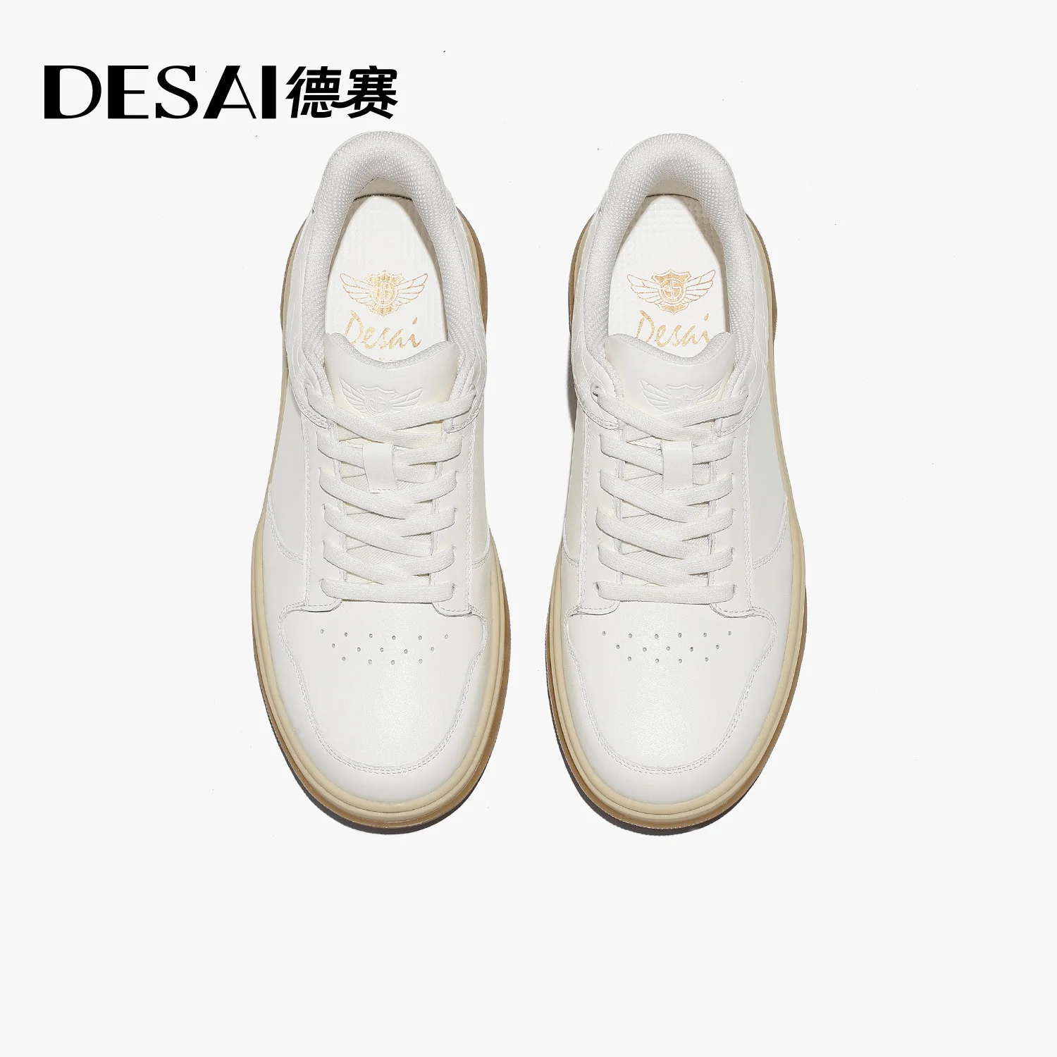 DESAI Chaussures de sport, chaussures blanches, chaussures décontractées antidérapantes et résistantes à l'usure pour hommes, polyvalentes pour un usage quotidien