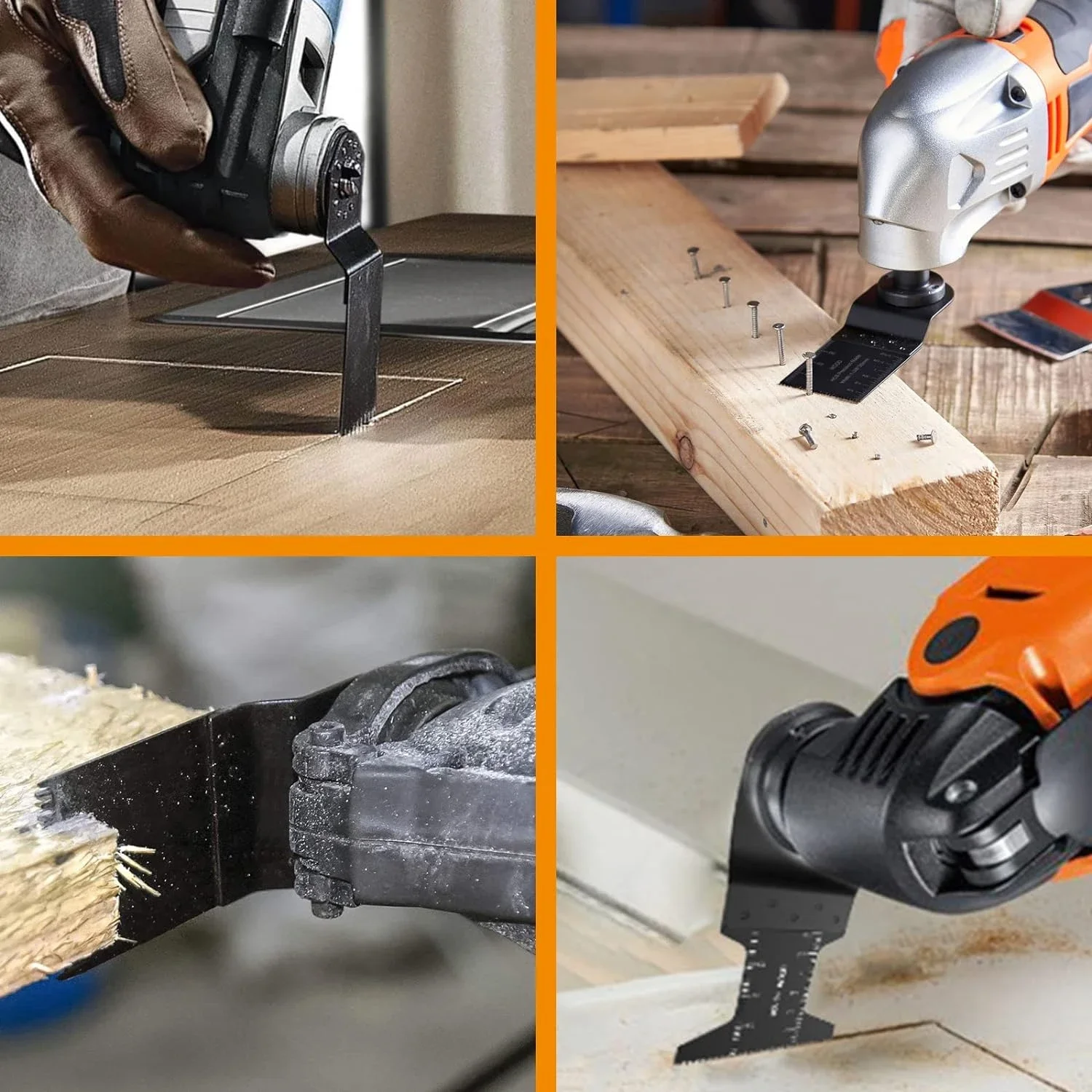 200/100/64 Stück oszillierende Sägeblätter Schnellwechsel-Multi-Werkzeugklingen-Kit oszillierende Werkzeug klingen Holz-Kunststoff-Multitool-Klingen
