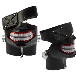 Anime Tokyo Ghoul Mask Kaneki Ken Mask Cosplay Props Halloween Party Masks Anime Stage Performance Mask Zipper Ghoul Mask