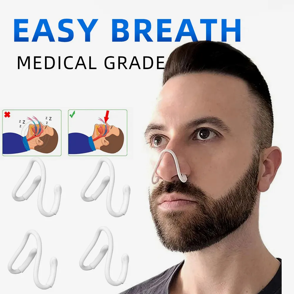 Nasal Dilator For Anti Snoring Silicone Nose Clip Improve Nose Vents Breathing Aids For Better Sleep Rhinitis Relieve Congestion