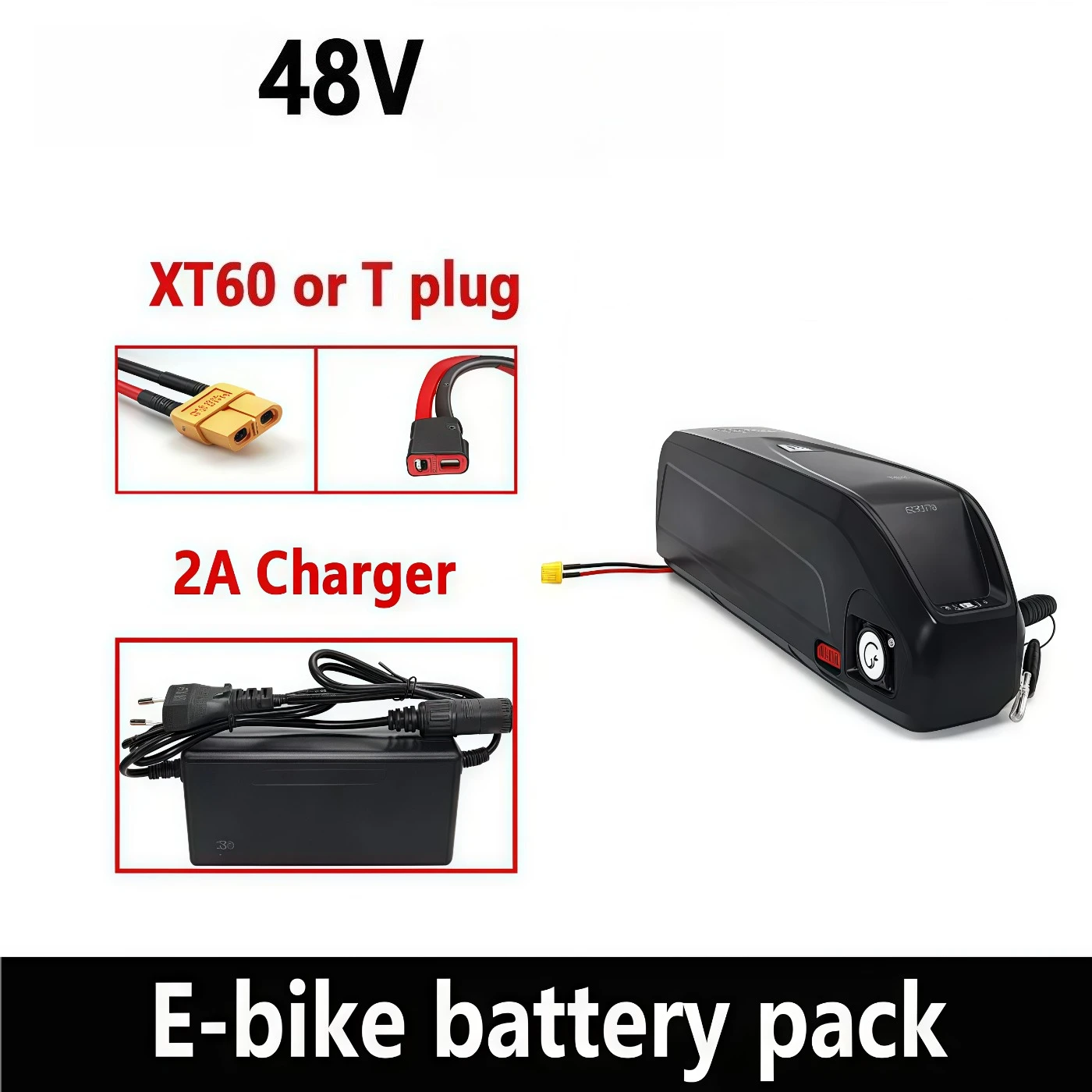 بطارية Hailong عالية الجودة 48 فولت أصلية جديدة 20 أمبير في الساعة 30 أمبير في الساعة 40 أمبير في الساعة لمحرك Bafang BBS02 BBS03 BBSHD + قابس BMS قابل للتخصيص