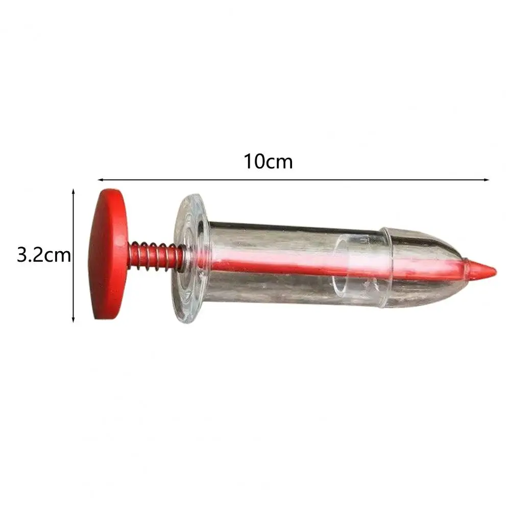 10cm Sowing Dispenser Syringe-Type Spring Press Control High Accuracy Labor Saving Transparent Body Garden Seeder Planting Tool