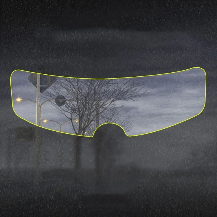 1/4 stücke Motorrad Helm Transparent Anti-fog-Regen Film High-definition-Helm Objektiv Langlebig Nano-beschichtung Aufkleber teile – Detail 16