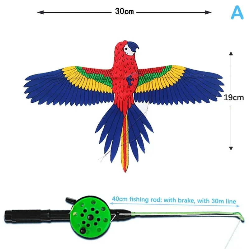 1Set Cartoon-Schmetterlings- und Adeldrachen für Kinder – 164 Fuß/50 m Schnur mit Griff – Sommer-Outdoor-Flugdrachen-Spielzeug für Kinder