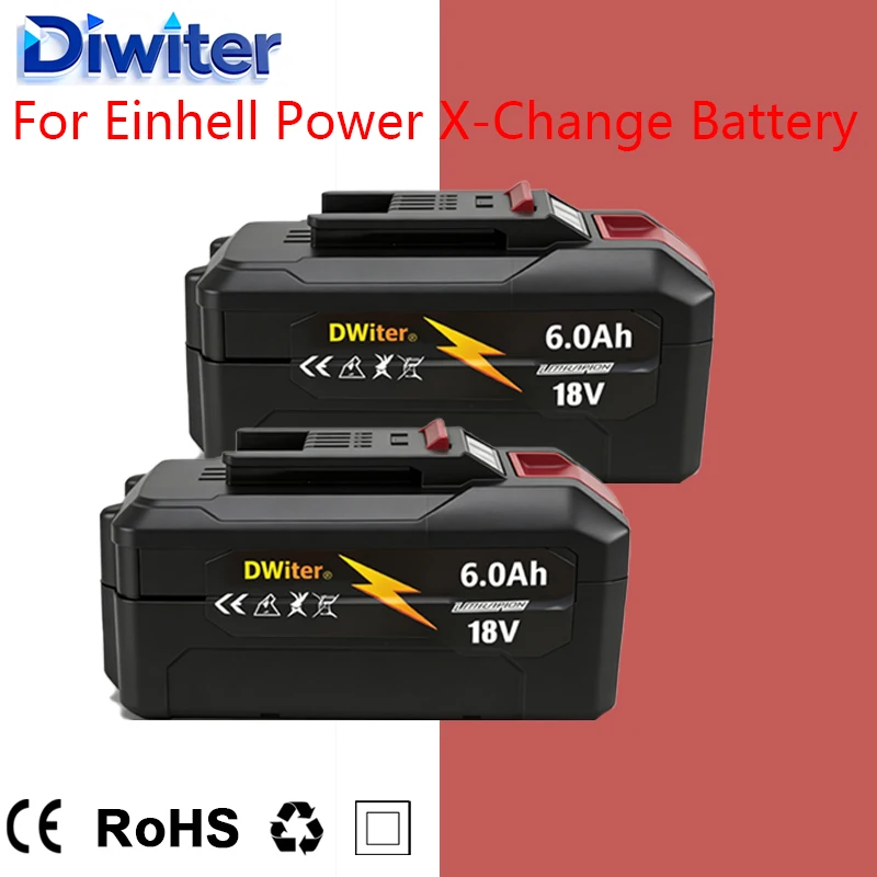 

Аккумулятор EINHELL 18V 8Ah 9Ah для электроинструментов EIN18 C2, совместимый с EINHELL 18V Power X-change PX-BAT4 4511396 4511437 TE18