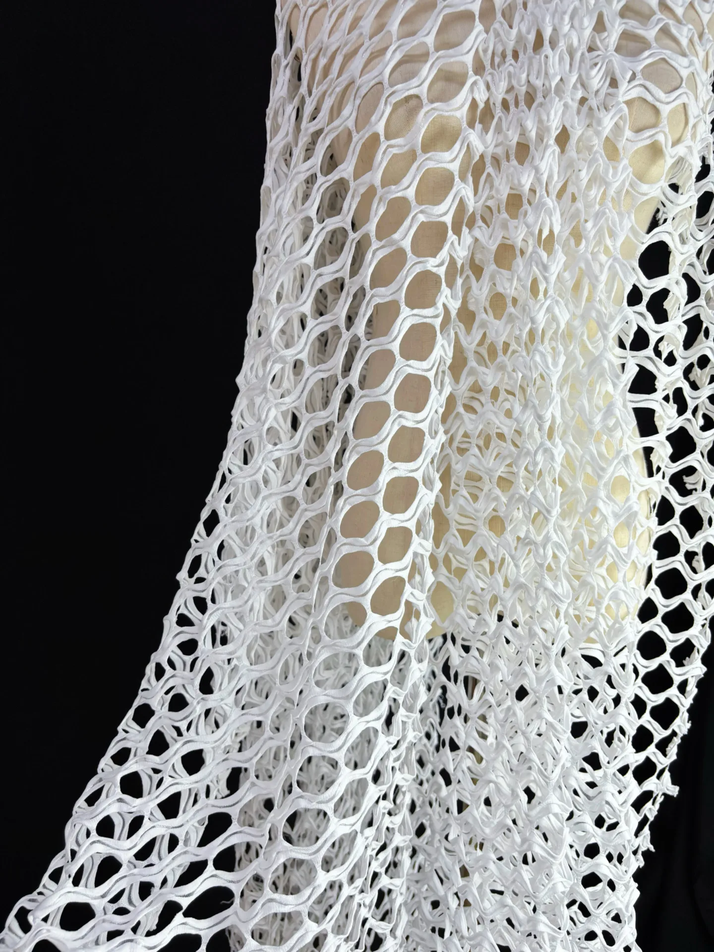 Large Hole Fishnet Mesh Fabric Openwork Grid For Diy Wedding Headpiece Bridal Veil Fashion Designer Dressmaking Sewing Material