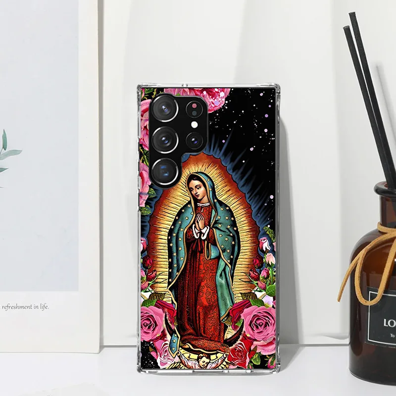 Virgin De Guadalupe Virgen Mary Phone Case For Samsung Galaxy Note 20 Ultra 10 Plus 9 8 M11 M12 M21 M30S M32 M51 M52 J4 J6 + J8