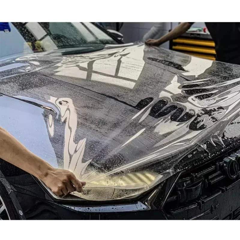 7.5Mil Pelindung Mobil TPU Transparan Tak Terlihat, Perlindungan UV Anti-Menguning, Film Pelindung Cat, Pembungkus Bodi dengan Teknologi PPF