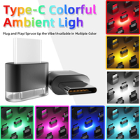 New  Type-C Car Interior Ambient Atmosphere Light LED Signal Lights Auto Reading Lamp Decorations Car Interior Accessories