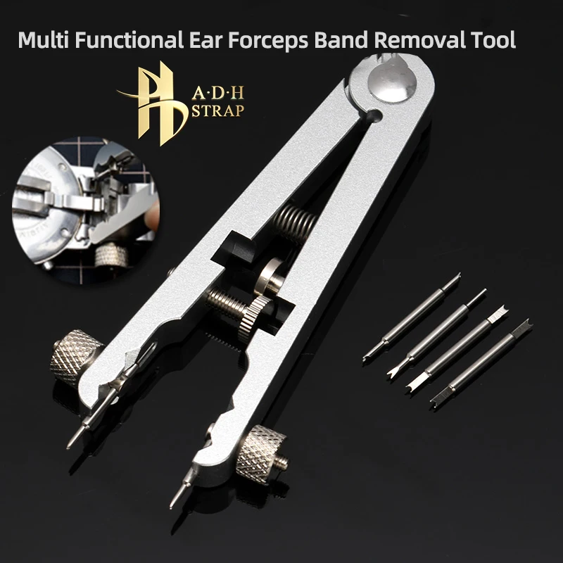 6825 Multi Functional Ear Forceps Rolex Strap Removal Tool is Applicable Table Repair tools Stainless Steel Tools Silver