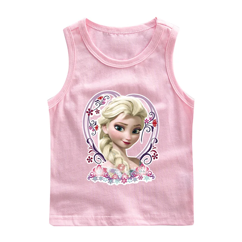 

Disney Singlet for Girls Frozen Kids Underwear for Girls Princess Elsa and Anna Tank Tops Summer Wear Cotton Camisoles Thin Vest