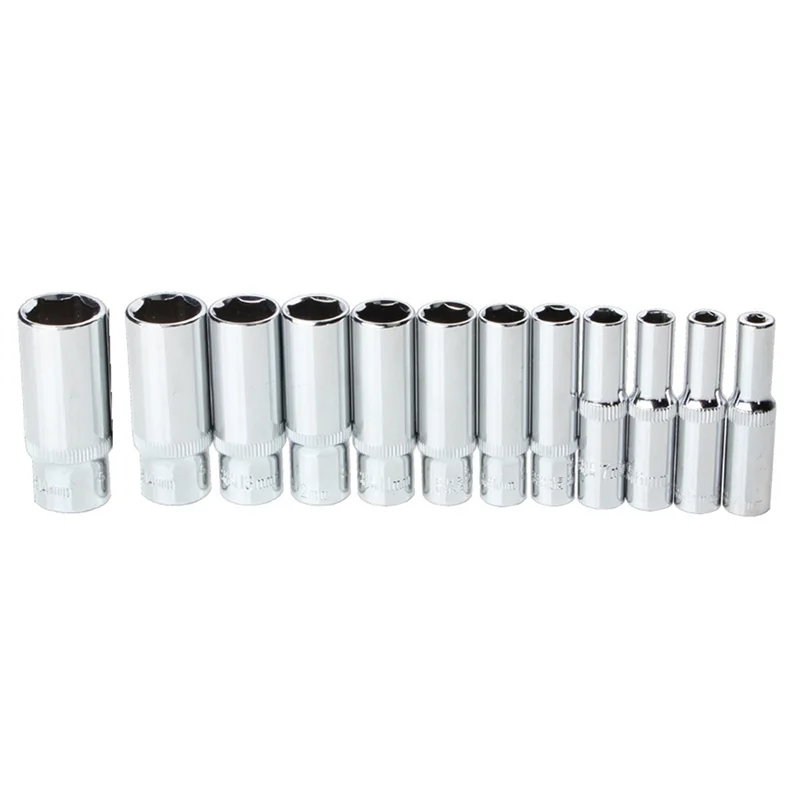 3/8Inch Drive 63mm Hex Deep Sockets Wrench Alloy Anti-Rust Socket Set for Torque Spanner Ratchet Socket Wrench