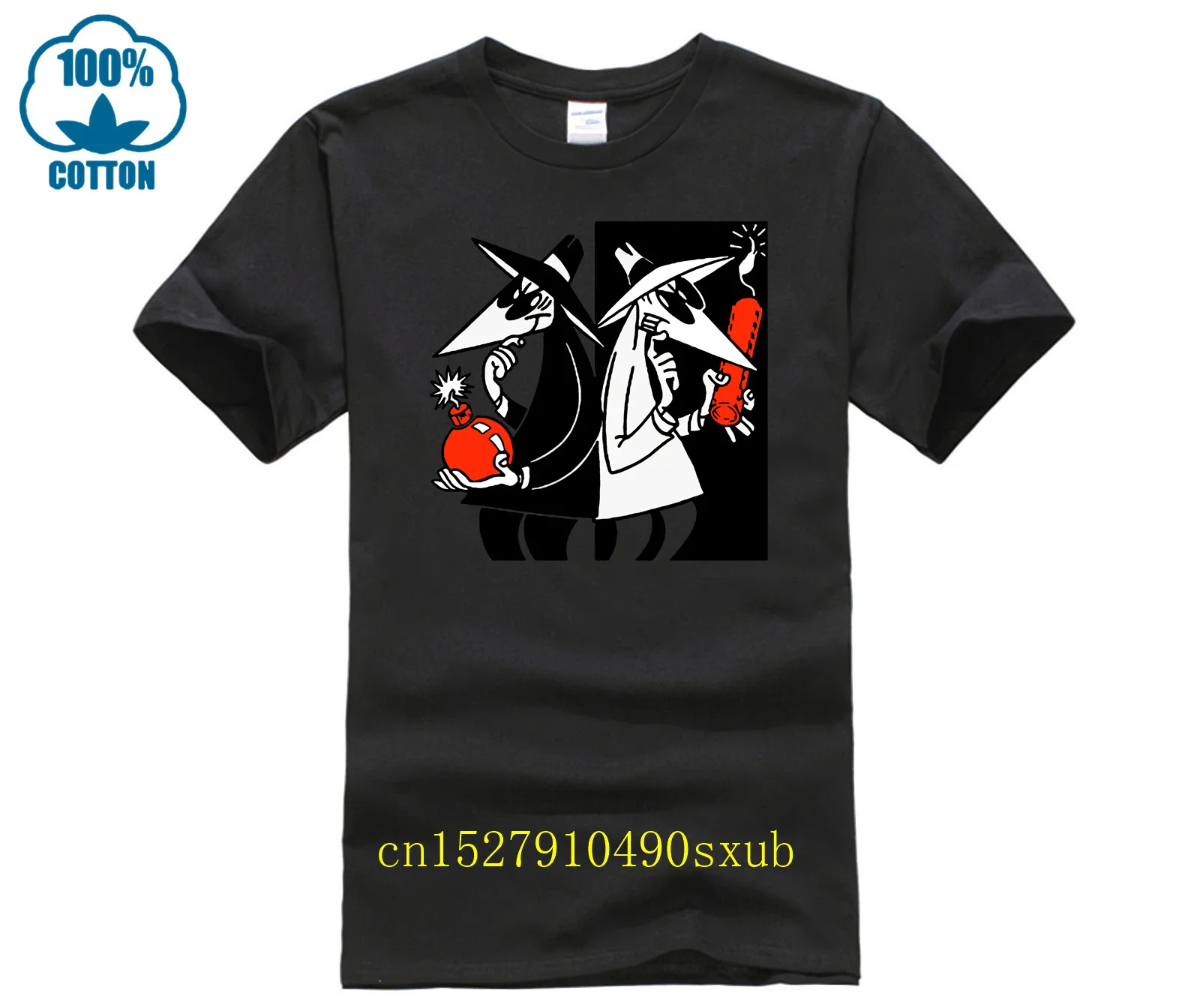 Spy Vs top tee Mad Magazine Camiseta engraçada