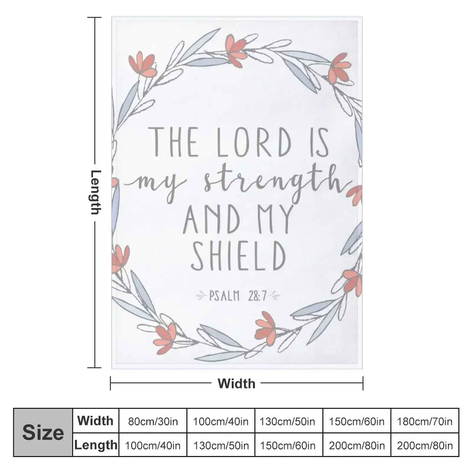 Psalm 28:7 Throw Blanket Flannel Fabric halloween Bed Fashionable Soft Big Blankets