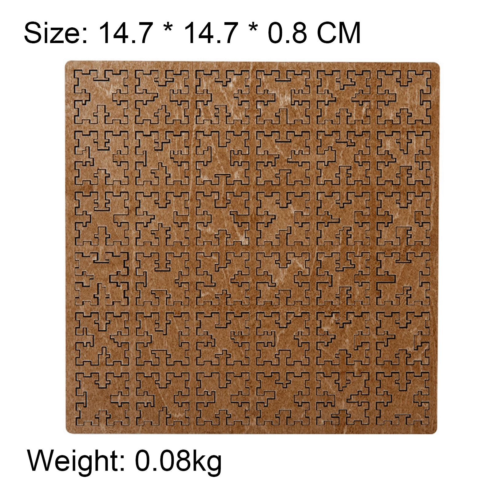 Drewniane puzzle fraktalne z ramką, wymagające, geometryczne układanki, trudne puzzle dla dzieci i dorosłych.