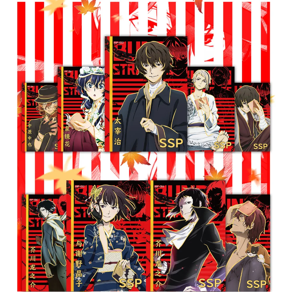 Cartas de Shuoka Bungo Stray Dogs para niños, colección de Nakajima Anime, caja misteriosa, juegos de mesa, regalos de cumpleaños, novedad de 2024