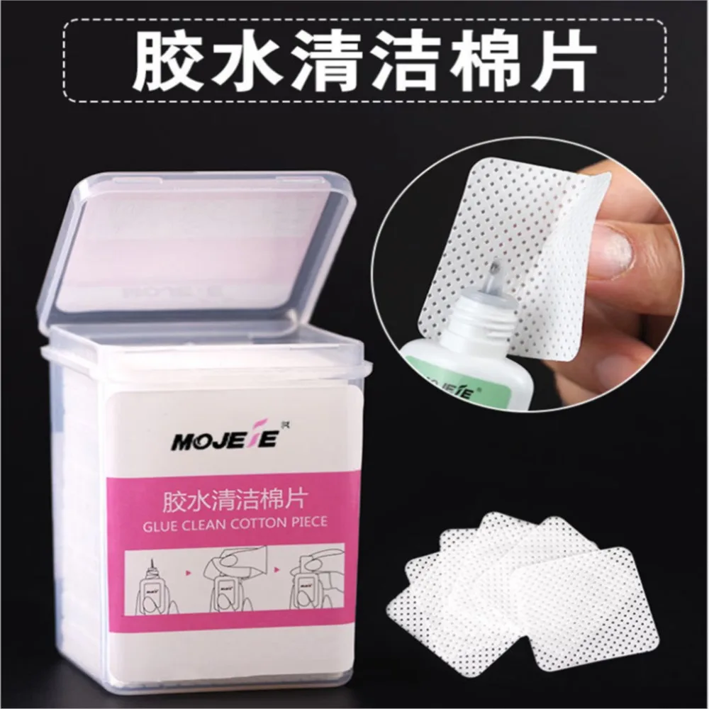 100% Katoen Pluisvrije Nageldoekjes 200/300/500/600/1000 stuks UV Gel Nagellak Remover Pads Katoen Reinigingspads voor Lash Extension