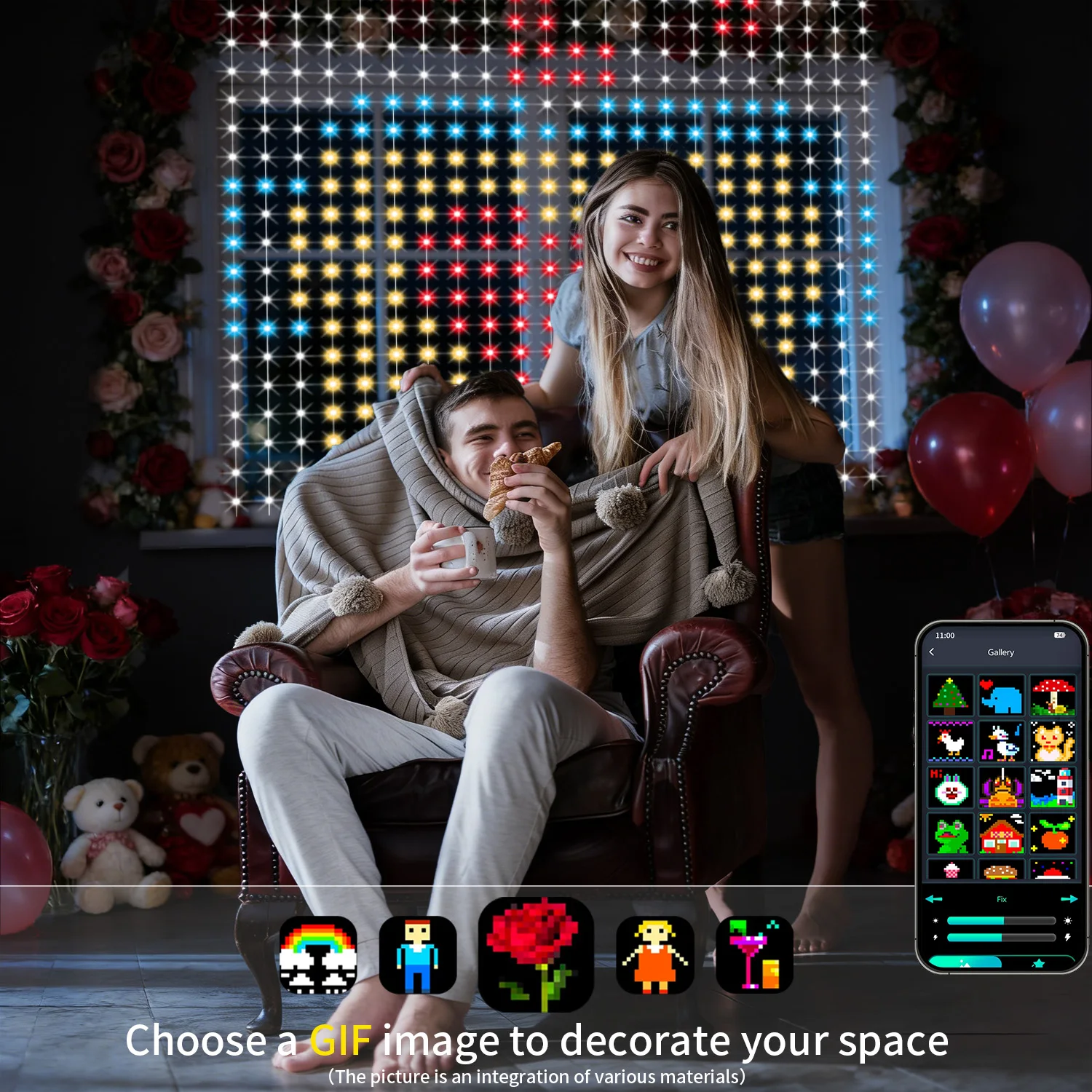 

Светодиодная гирлянда-штора, 400 светодиодов, светодиодная лента для граффити своими руками, уникальный подарок, световые занавески для домашнего декора.