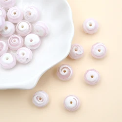 Pink Stripe Murano Crystal Beads 9x12mm Faceted Glass Lampwork Beads For Diy Charm Bracelet Necklace Diy Hamdmade Jewelry Making
