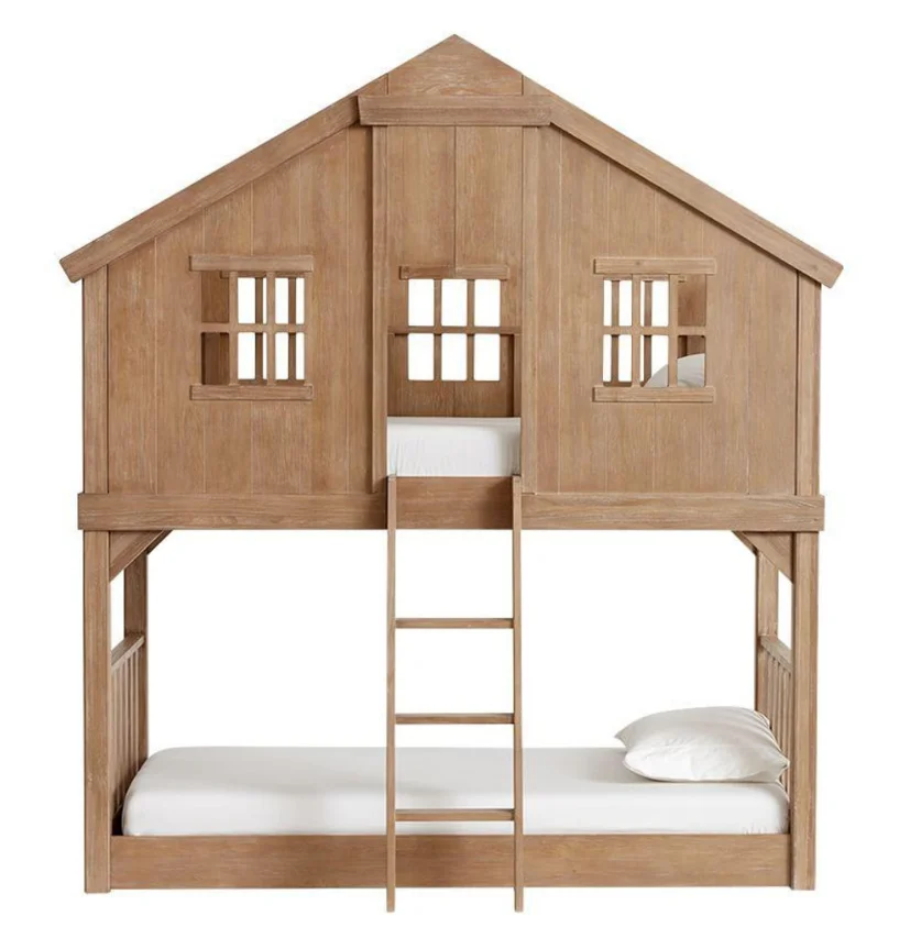 Factory supplies children's bunk bed tree house guardrail bed multi-functional loft castle bed children's furniture