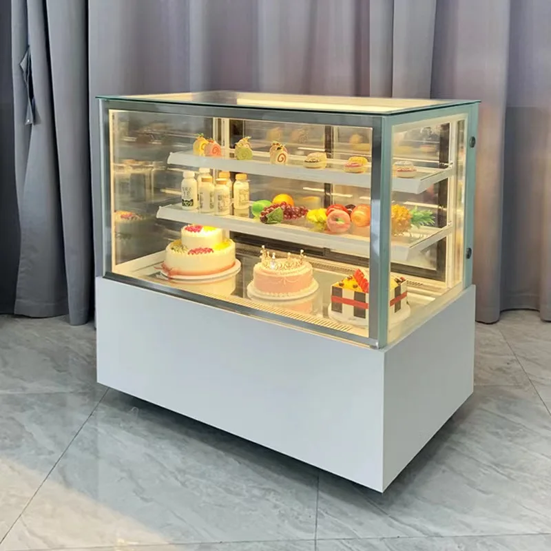 Commercial Cakes, Pastries, Bread Desserts Three Layers Of Refrigeration Fresh Transparent Frozen Display Cabinet Wholesale