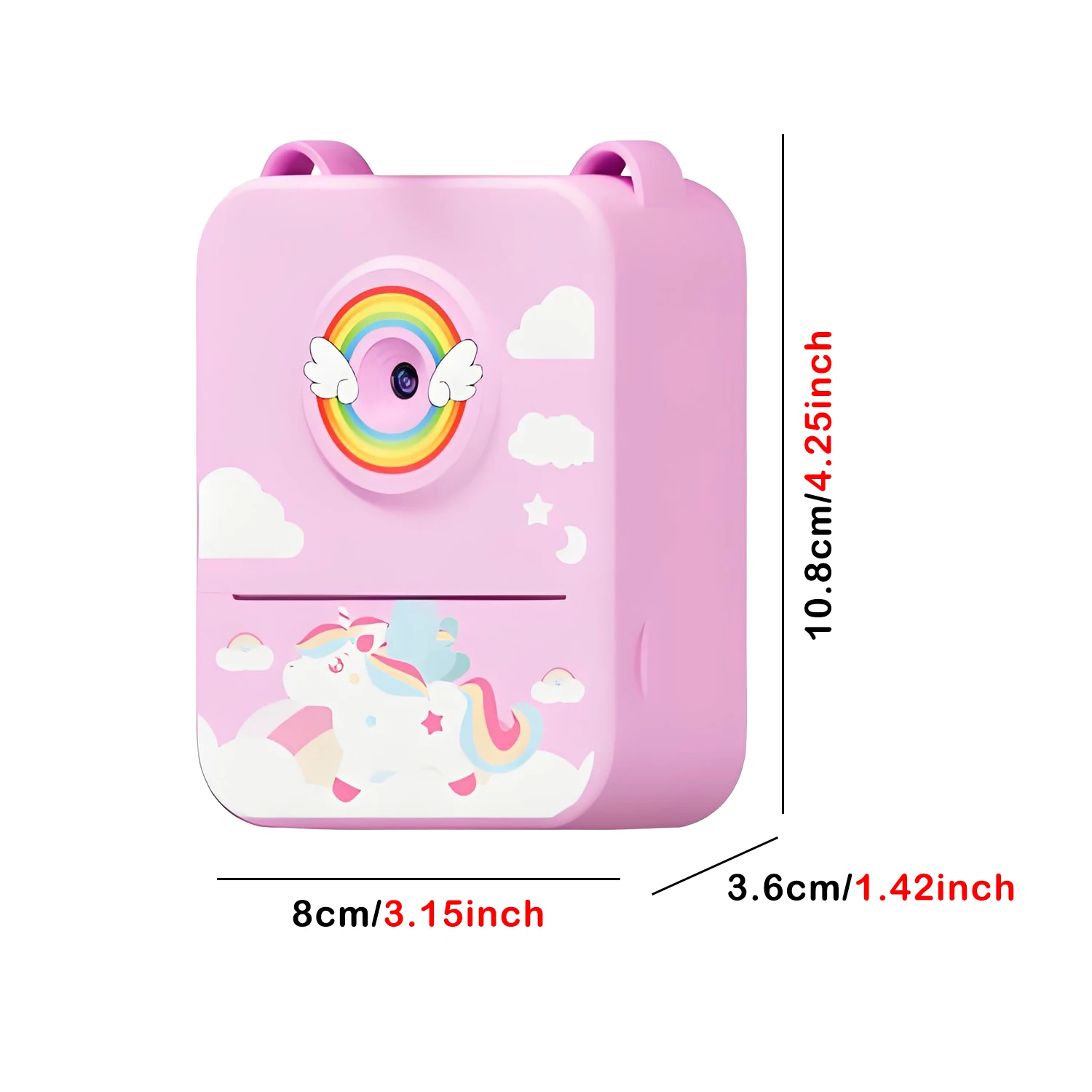 Aparat fotograficzny dla dzieci Przenośny mały aparat fotograficzny z natychmiastowym drukiem, 3 rolki papieru do drukowania, prezent dla chłopców i dziewcząt