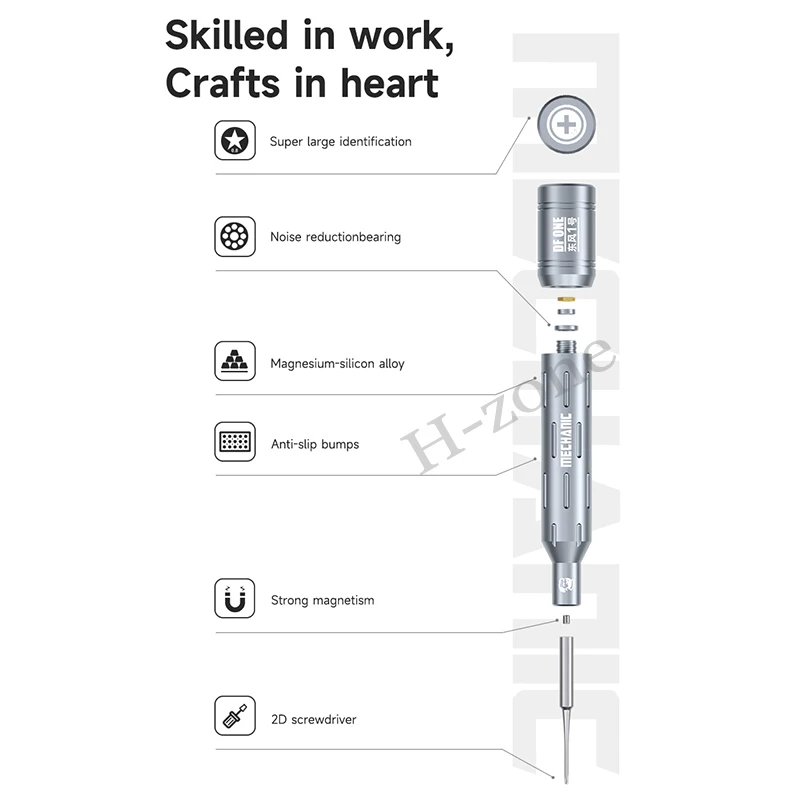 MECHANIC DF ONE 2D Precision Screwdriver For iPhone Android Hard Batch Head At the Tail end Mobile Phone Repair Disassembly Tool