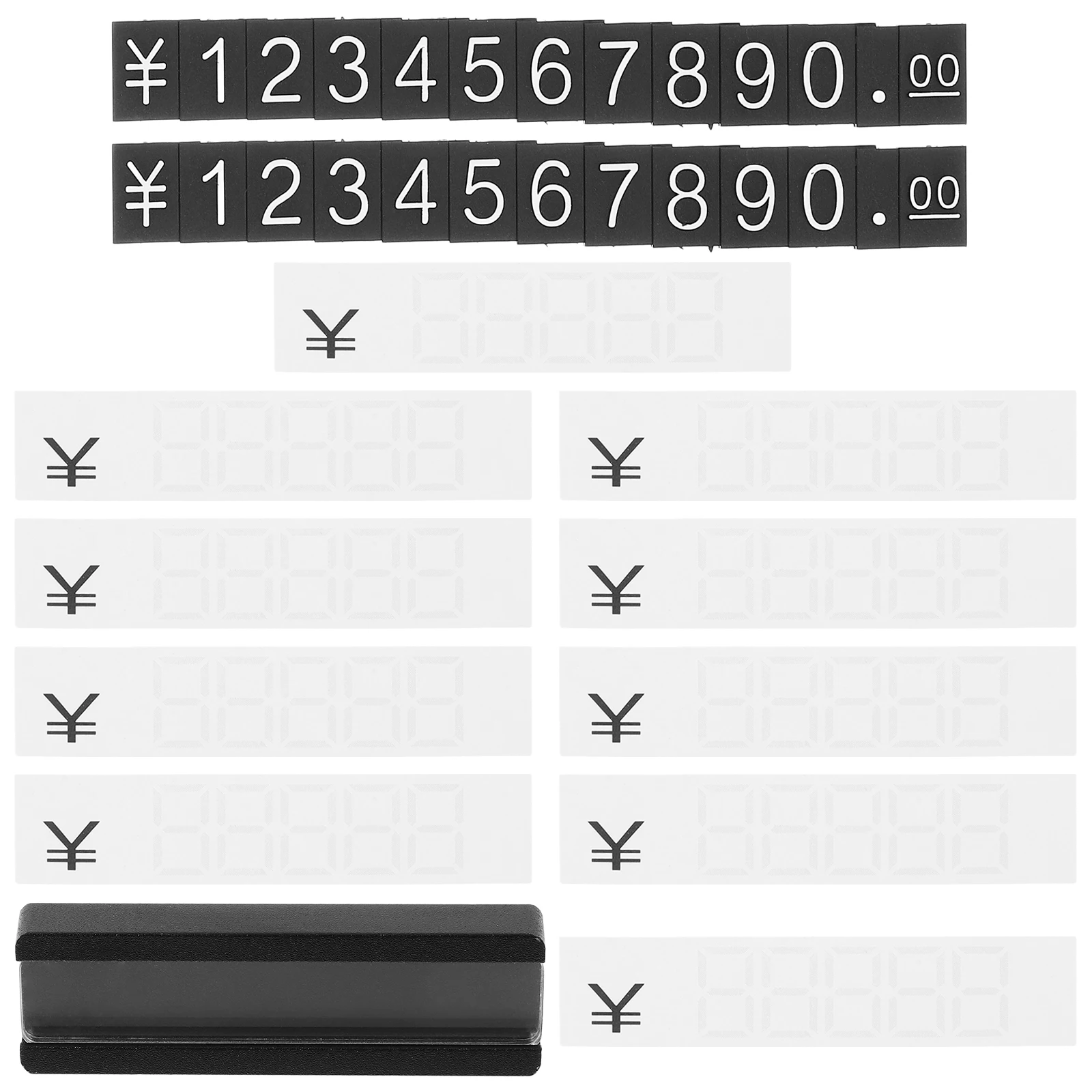 

1 set Price Display Board Cube Tags Iron Blocks Label Holder for Retail Store Jewelry Price Tags Pricing Labels File