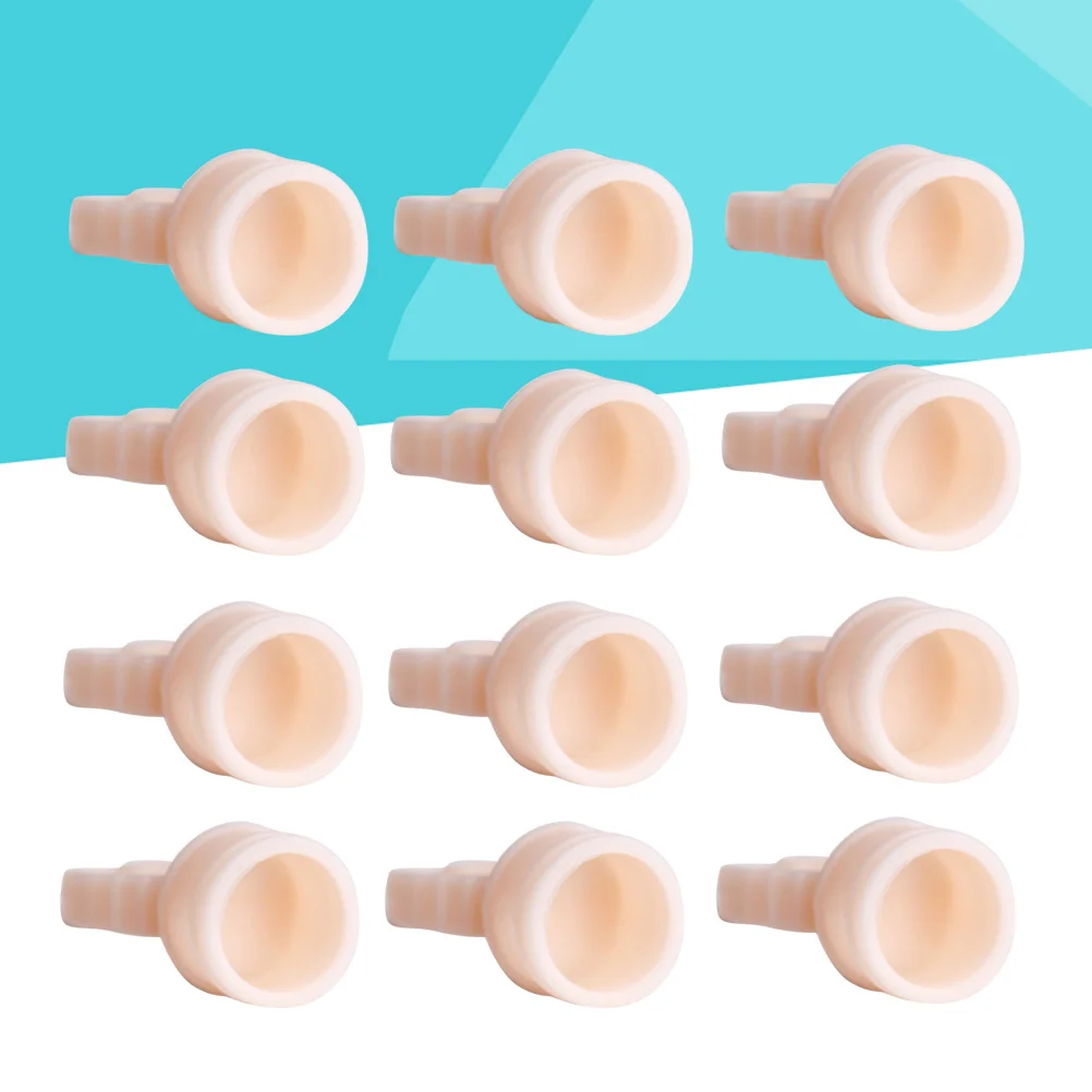 

100 шт., силиконовые пигментные кольца, одноразовые чернила, держатель для чашки, татуировка бровей, средний размер, прозрачные для полуресниц