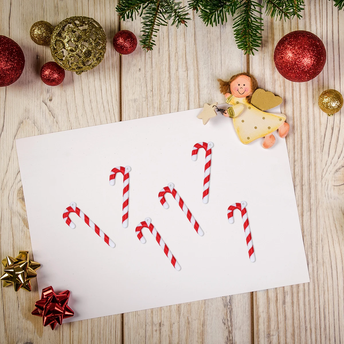 

50pcs 5Cm Christmas Crutch Pendant Hanging Decor For Christmas Tree Party Home Garden Decoration Diy Accessory Xmas Ornament