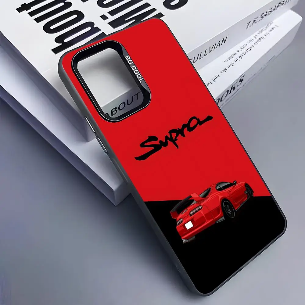 Car S-Supra Phone Case for Samsung Galaxy S26 S25 S24 S23 S22 S21 S20 Note20 Plus Ultra Colorful Silver Cover