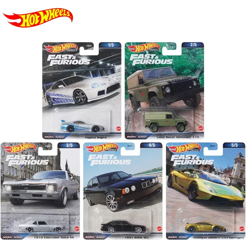 Original Hot Wheels Premium Car Fast & Furious Juguetes Toys for Boy 1/64 Diecast BMW M5 Lamborghini Gallardo Toyota Supra Model