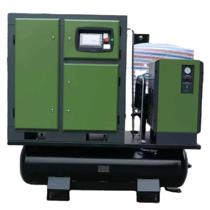 Portable Industrial Compressor 220V Single Phase Screw Air Compressor 7.5kW 10HP