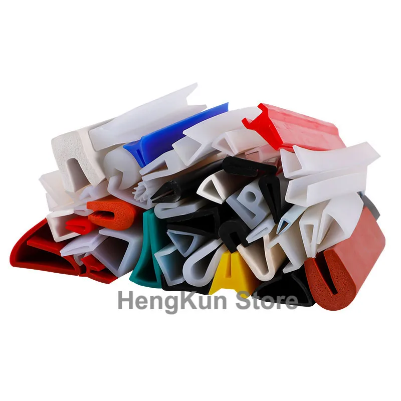 1/3/5Meters Silicone Sealing Strip U Type  High Temperature Resistant Rubber Anti-collision Strips Metal Edge Banding Parts