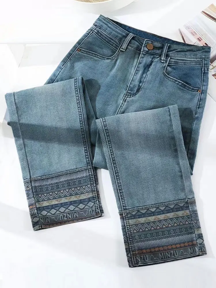 Sommer Frauen Denim Hose Frau Jeans hohe Taille Jeans hose weites Bein Denim Kleidung koreanische Jeans Vintage Mode gerade Hosen