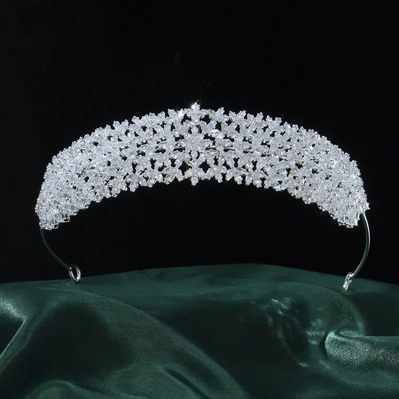 

Zirconia Bridal Headbands 2024 Wedding Hair Jewelry Headdress Princess Bride Tiara Crown For Women Prom Party Pageant Hair Band