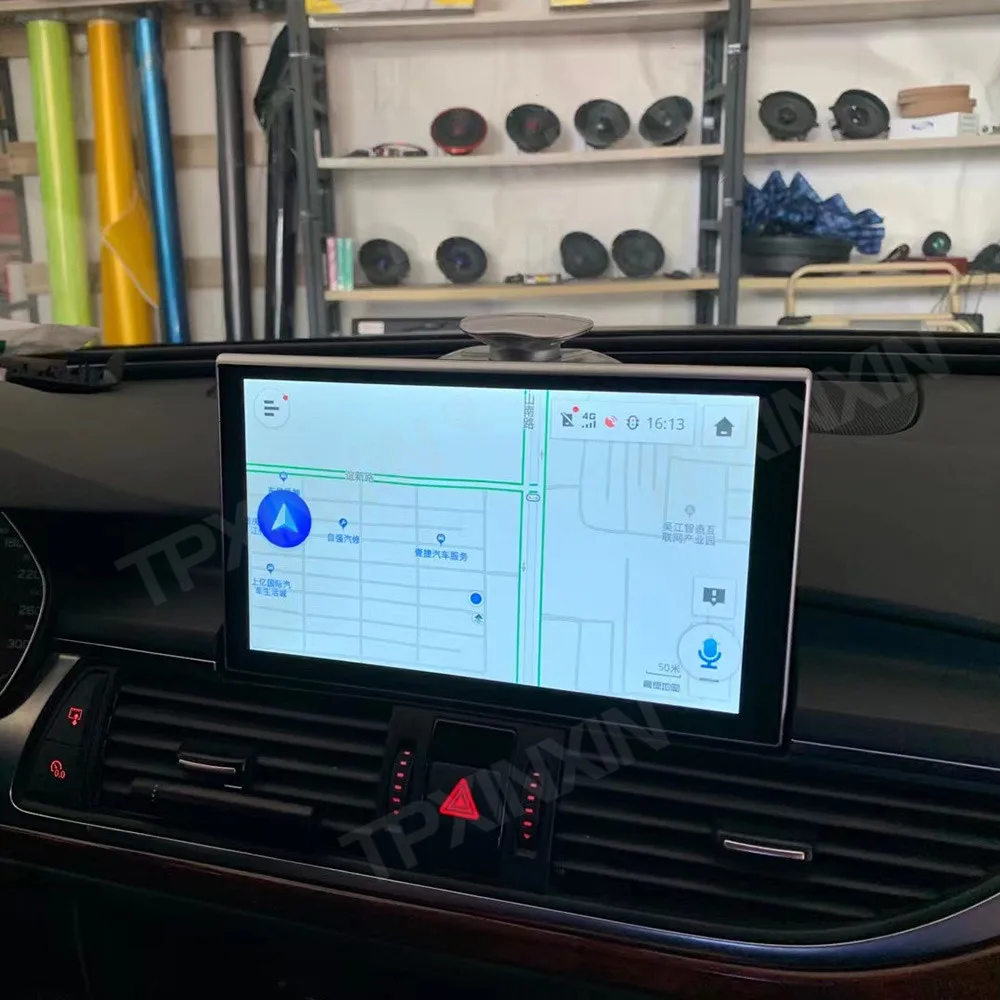 راديو سيارة بشاشة تعمل باللمس لسيارة أودي A6 2012-2018 أندرويد نظام تحديد المواقع للسيارات الوسائط المتعددة راديو تلقائي وحدة استقبال ستيريو #4