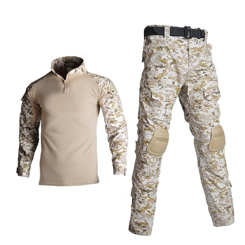 Mens Camo Tactical Uniform Airsoft Ripstop Sets Multi Pocket Hunting Pants Man Trainning Shirts Paintball Clothes Outdoor Suit - view 2