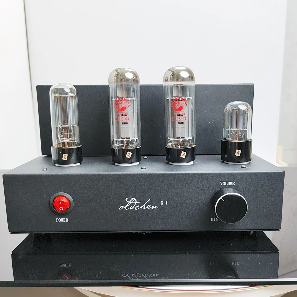 Oldchen El34 Vacuum Tube Amplifier Class A Hifi Sound Amplifier High Power 10w Home Theater Bluetooth 5.0 Power Amp