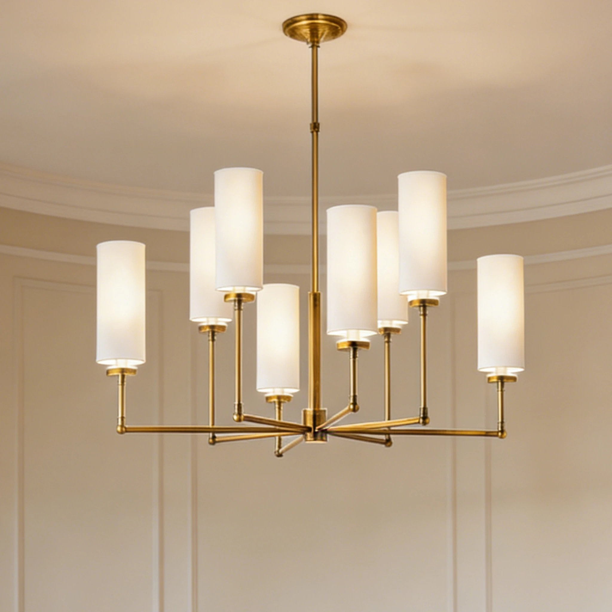 

American Minimalist Wabi Sabi Fabric Chandelier Living Dining Room Bedroom Pendant Lamp Lustre Restaurant Hanging Light Fixture