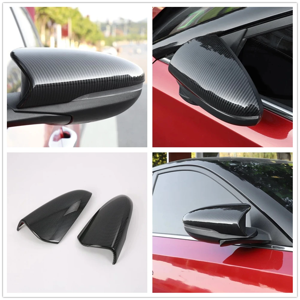 

For Hyundai i20 i20N 2015-2018 2020 2021 ABS Carbon Fiber Door Rearview Mirror Cover Rear View Mirror Cap Protector Sticker Trim