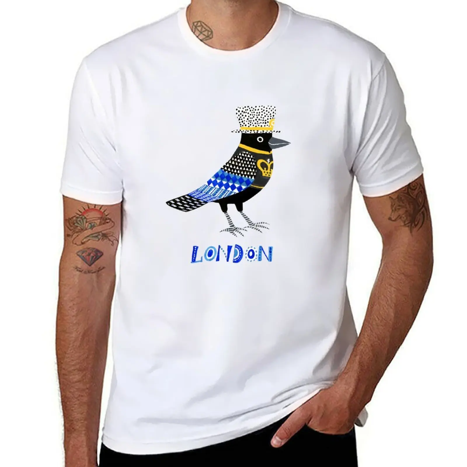 

London Raven T-Shirt t shirt personalised t shirt custom print T-Shirt