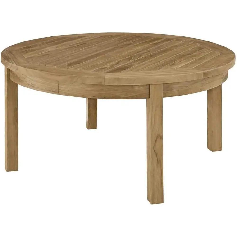 

Premium Grade A Teak Wood Outdoor Patio Round Coffee Table in Natural