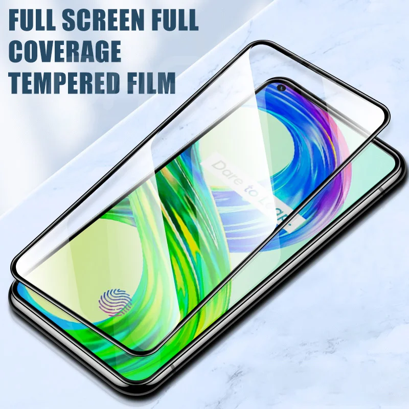 9D Full Protective Glass For Realme 8 7 Pro 7i Tempered Screen Protector on Realme 6 5 Pro 6i 6S 5i 5S C21 C15 C11 C3 C3i Glass