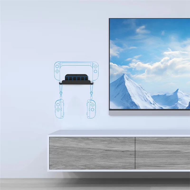 Настенная подставка для Nintendo Switch 2, стойка для хранения хоста, металлическая настенная подставка, держатель для переключателя, OLED